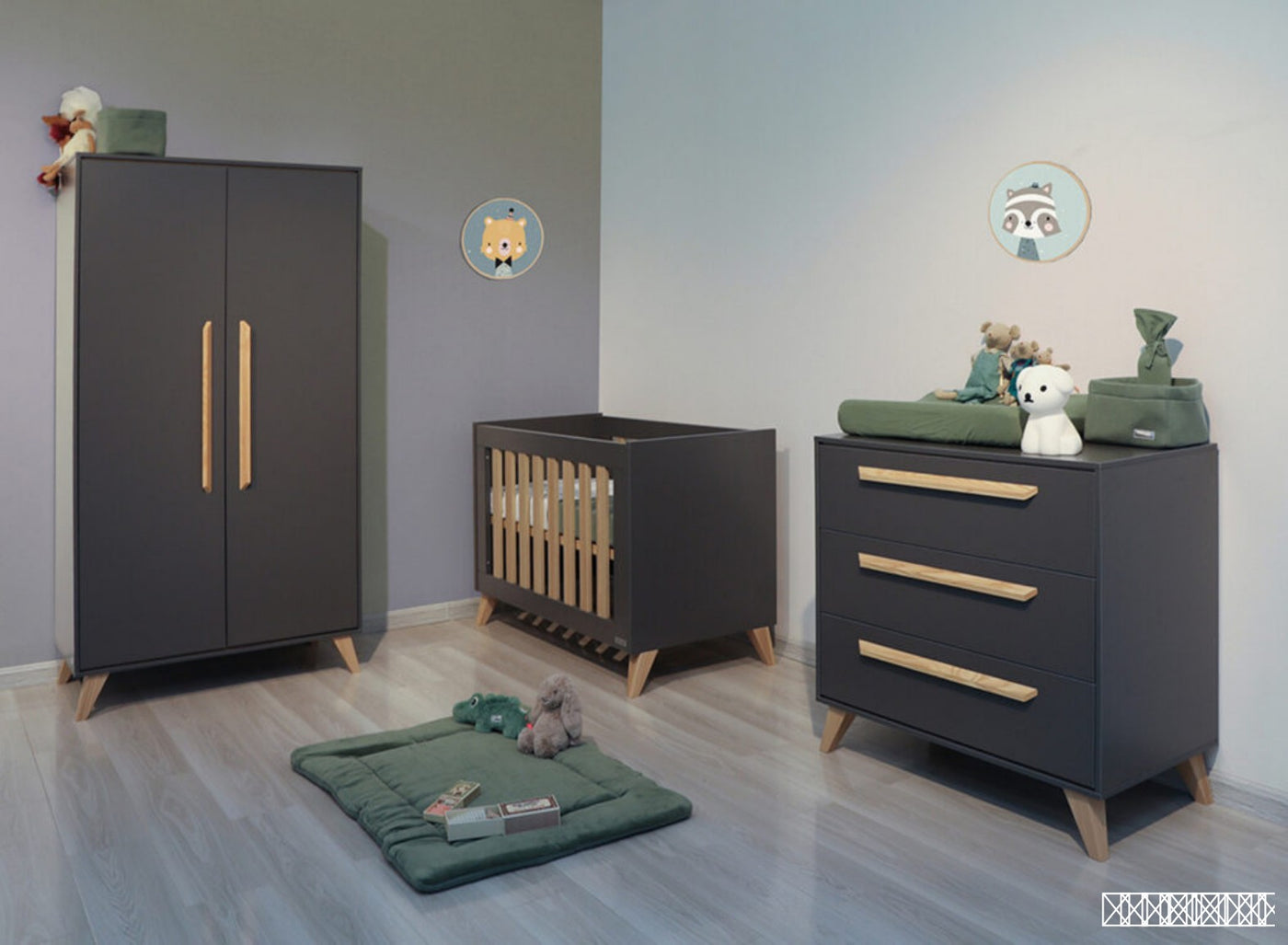 Charcoal & Oak children’s room