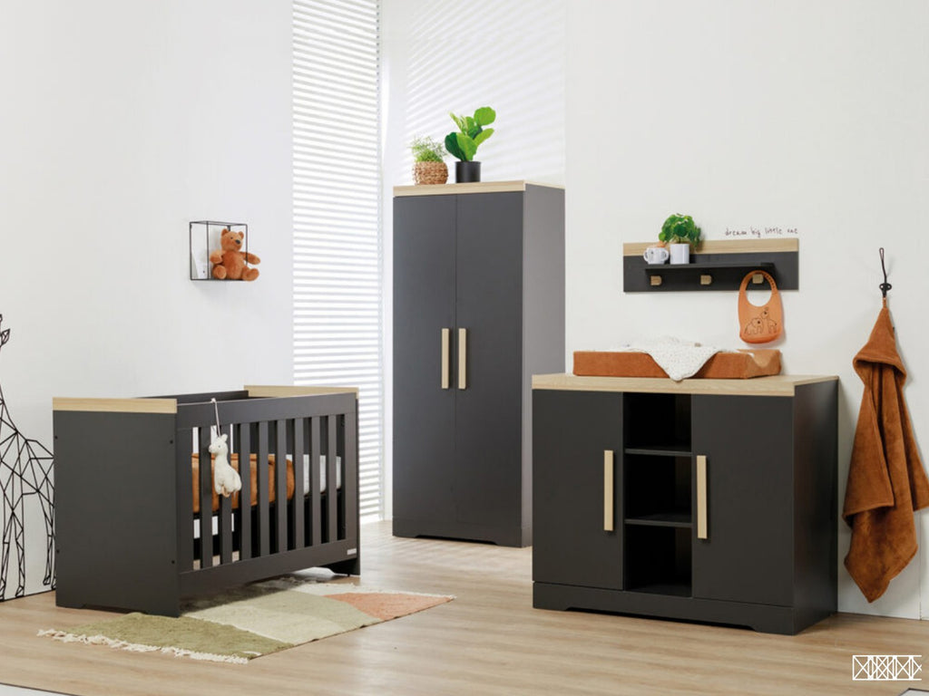 Graphite Modern Growing Room complete three-piece children's room set