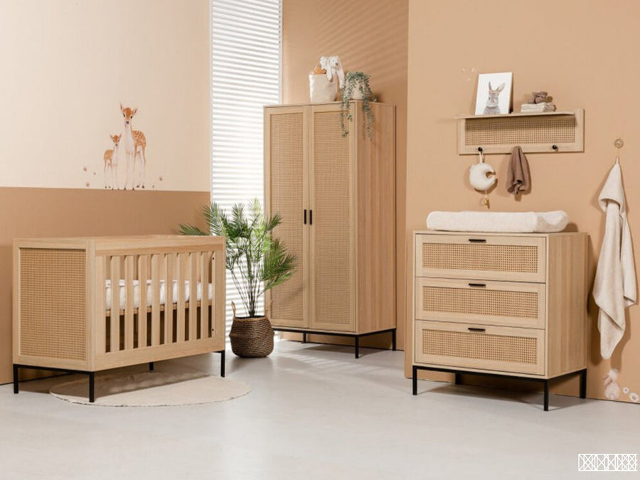 Honey Rattan Growing Room complete three-piece children's room set