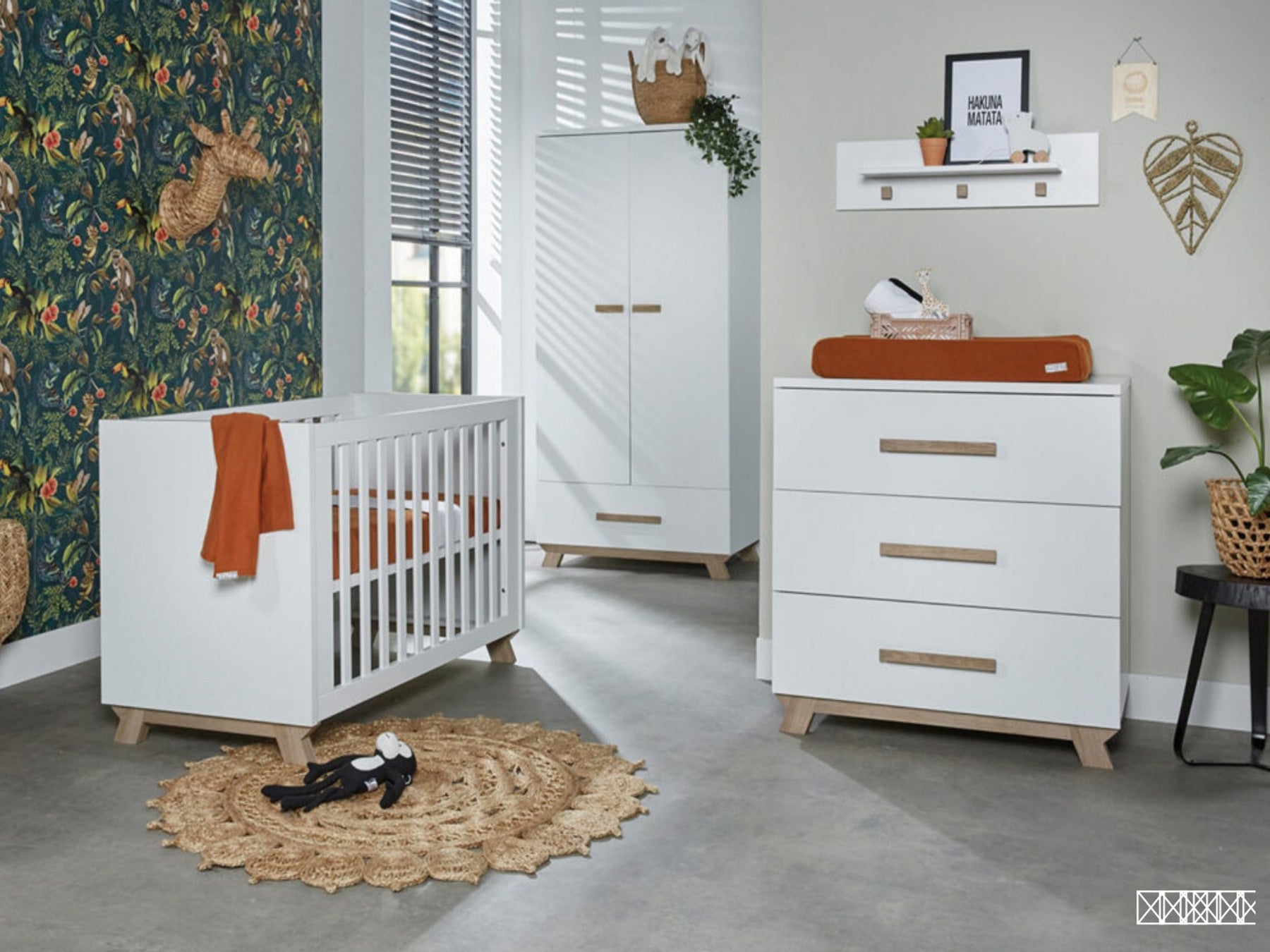 Woodland White Growing Room complete three-piece children's room set
